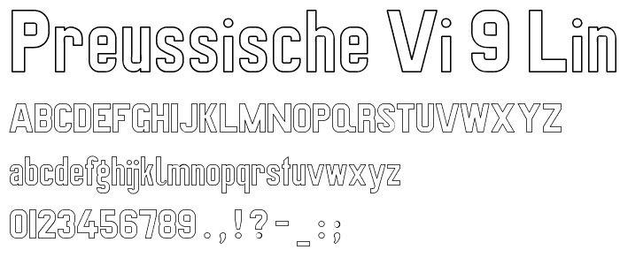Preussische VI 9 Linie font